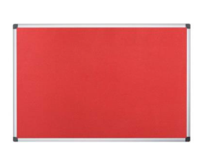 Bi-Office Aluminium Trim Felt Noticeboard 1200x900mm Red